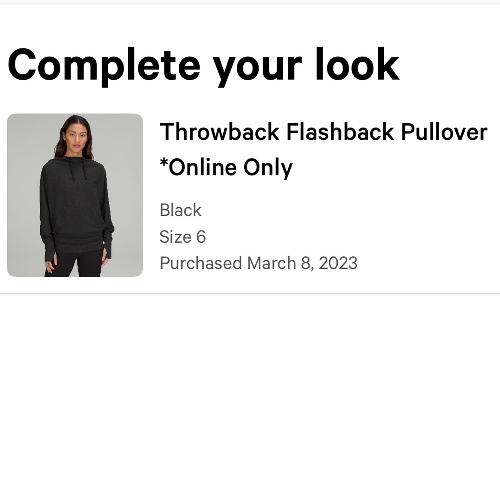 Lululemon Throwback Flashback Pullover Size 6 Cha… - image 4